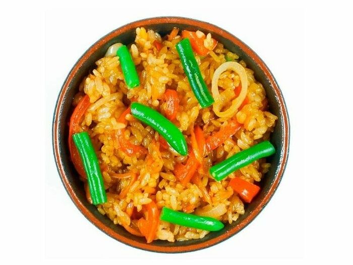 Рис с овощами в соусе Терияки