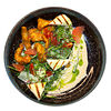 Фото к позиции меню Салат индейка карри с овощами и жареным сыром