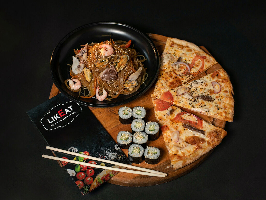 Пицца суши вок pizza sushi wok