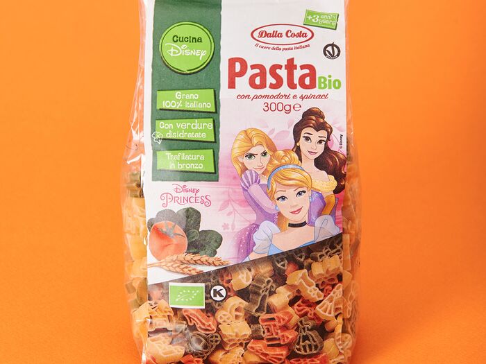 Макаронные изделия Pasta Bio Dalla Costa Disney с томатами и шпинатом Принцессы