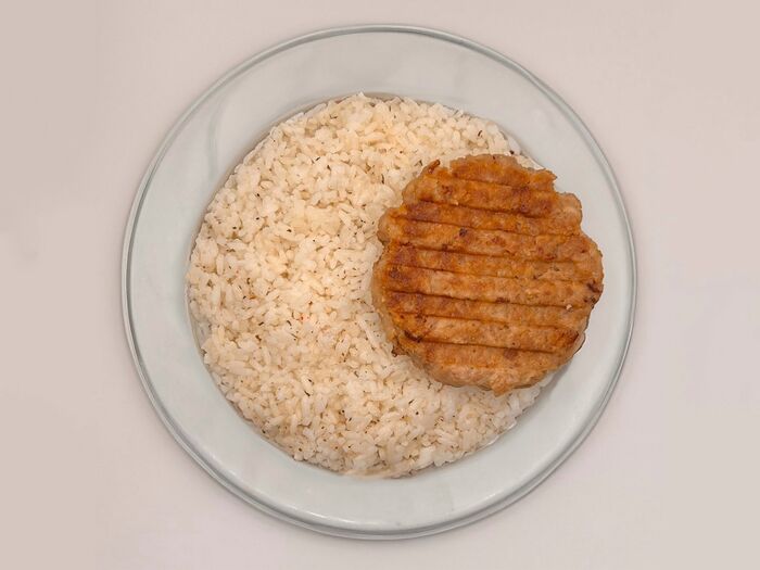 Котлета из свинины с рисом