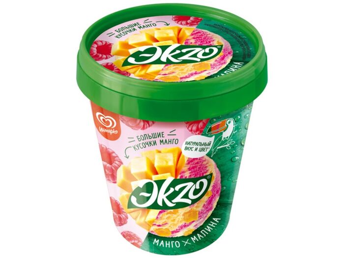 Мороженое Эkzo Манго-малина Ведро