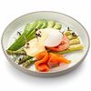 Фото к позиции меню Завтрак с лососем, спаржей и яйцом пашот