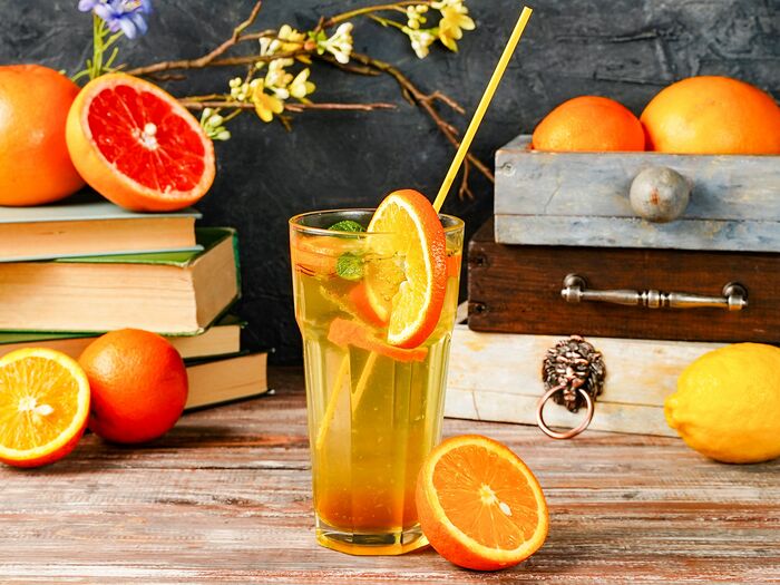 Натуральный лимонад Апельсин собственного приготовления