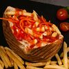 Фото к позиции меню Шаверма Вегетарианская с картофелем фри