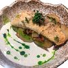 Фото к позиции меню Филе куршского судака с хрустящим картофелем и ароматными грибами