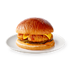 Фото к позиции меню Бургер куриный с соусом горчичный релиш Из Лавки