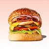 Фото к позиции меню Чикен-бургер с грудкой цыпленка, беконом и соусом карри