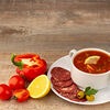 Фото к позиции меню Вегетарианский суп Солянка