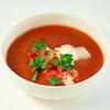 Фото к позиции меню Крем-суп из томатов со страчателлой