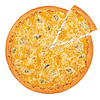 Фото к позиции меню Тонкая Пицца Четыре сыра