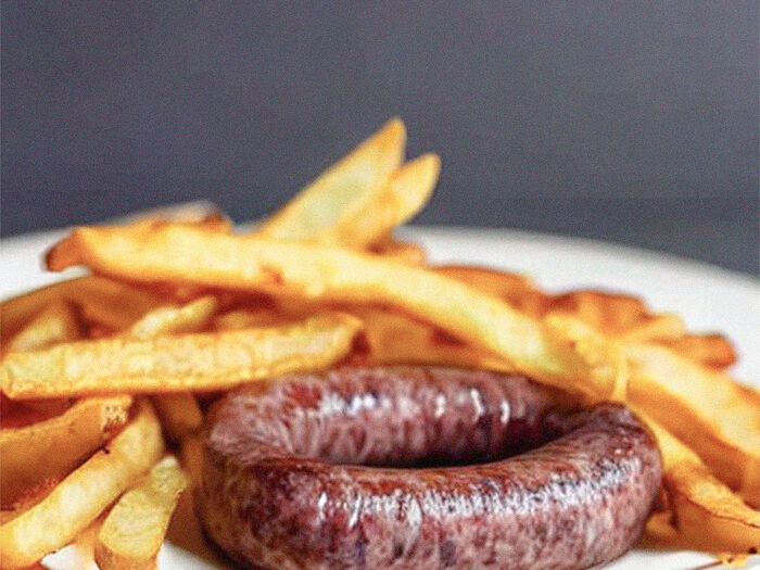 Boerewors sausage with chips