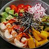 Фото к позиции меню Азиатский боул с креветкой и свежими овощами