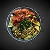 Фото к позиции меню Поке с лососем и авокадо в соусе терияки