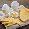 Фото к позиции меню Яйца отварные с сыром и со сливочным маслом