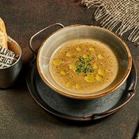 Крем-суп грибной с чесночными гренками