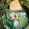 Фото к позиции меню Шакшука с авокадо, зеленью и сыром фета