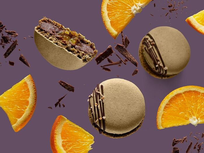Десерт Macarons шоколад с апельсином Big