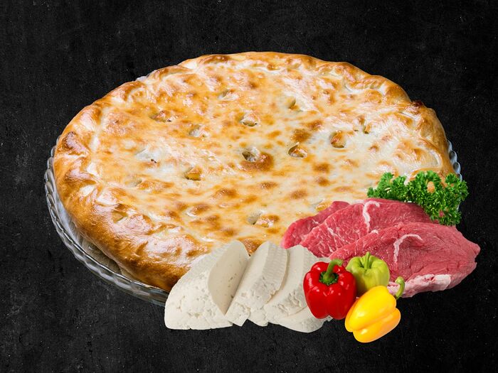 Пирог с мясом и сыром и болгарским перцем