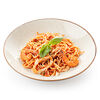 Фото к позиции меню Спагетти с морепродуктами в томатном соусе