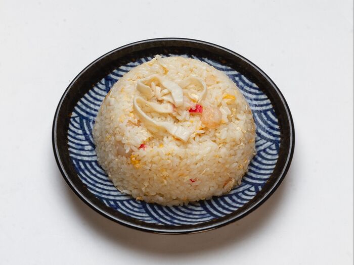 Рис с яйцом и морепродуктами