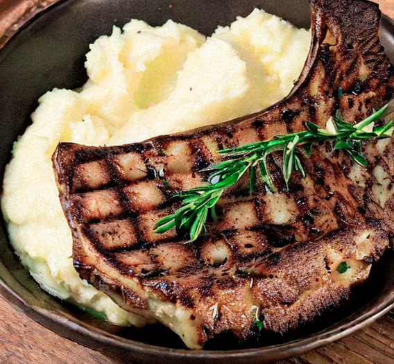 Mash & tender t-bone