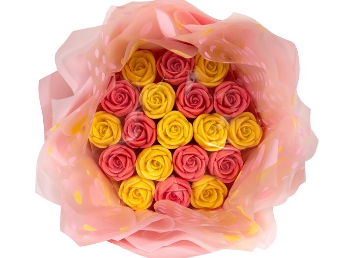 Шоколадные розы (розовый, желтый)