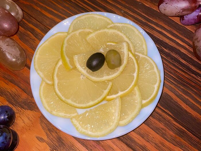 Лимон нарезка