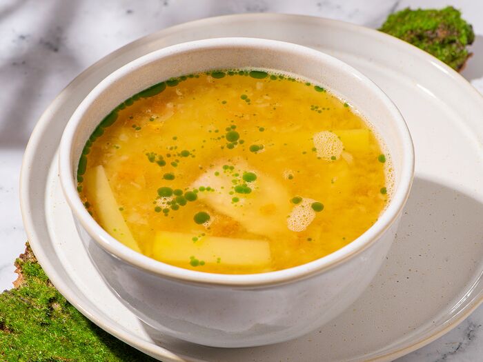 Гороховый суп с копчёной курицей