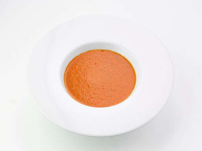 Суп-пюре из копченых томатов