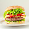 Фото к позиции меню Гамбургер с говяжьей котлетой