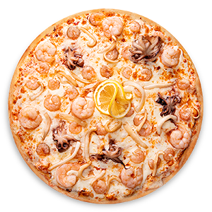 Пицца Королева моря 26 см тонкое тесто