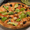 Фото к позиции меню Пицца Цезарь с лососем