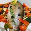 Фото к позиции меню Фуршет-Бокс Форель, запечённая с овощами гриль