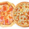 Фото к позиции меню 2 пиццы Немецкая и Сочная курочка