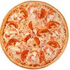 Фото к позиции меню Пицца с тигровыми креветками