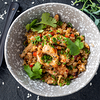 Фото к позиции меню Жареный рис с цыплёнком и овощами в соусе унаги