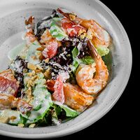 Теплый салат с креветками - Warm salad with shrimps