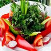 Фото к позиции меню Тарелка свежих овощей с зеленью