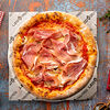 Фото к позиции меню Пицца с прошутто и шампиньонами