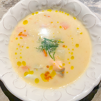 Рыбный сливочный суп