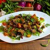 Фото к позиции меню Теплый салат из осьминогов с картофелем