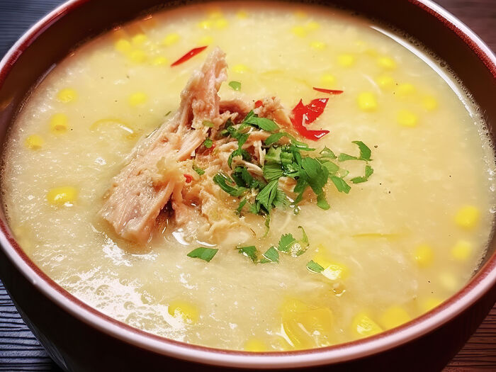 Chicken sweet corn soup