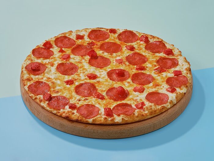 Пицца Сливочная пепперони на тонком тесте 30 см