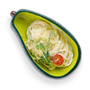 Фото к позиции меню Спагетти с сырным соусом и сыром