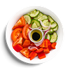Фото к позиции меню Овощной салат с красным луком и бальзамическим уксусом