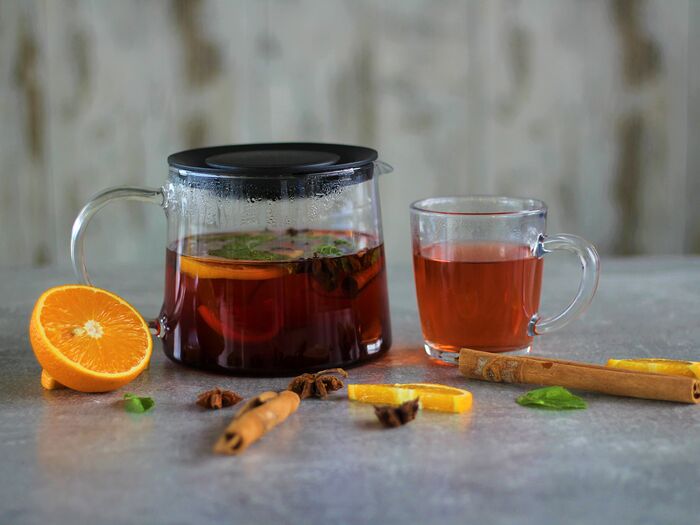 Малина-ананас чайник чая