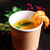 Фото к позиции меню Крем-суп тыквенный с креветками
