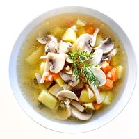 Суп с шампиньонами и овощами