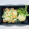 Фото к позиции меню Кнели из индейки со шпинатом и рис с овощами
